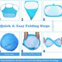 Portable Cute Blue Hexagon Children Ball Pit, Indoor and Outdoor Easy Folding Ball Play Pool Kids Toy Play Tent with Carry Tote, Balls Not Included
