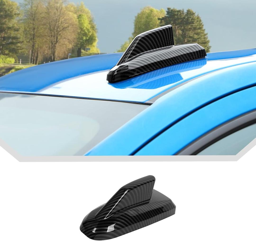 JeCar Carbon Fiber Shark Fin Antenna Cover Trim for 2019-2025 Chevrolet Silverado/Suburban/Tahoe/GMC-Yukon/GMC-Sierra/Cadillac Escalade