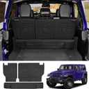 Seat Back Cover Compatible with 2021-2025 Jeep Wrangler JL 4 Door 4XE, All-Weather Protection Cargo Liner Rear Trunk Liner for 2024 Jeep Wrangler JL Accessories
