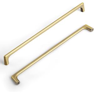 Goo-Ki 6 Pack Brass Bronze Cabinet pulls, 10 inch(256mm) Hole Center Zinc Alloy Drawer Pulls, 6 Pack