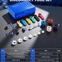 Orion Motor Tech Master Quick Disconnect Tool Set, 25pc Line Disconnect Tool Kit for A/C Fuel & Transmission Systems, Fuel Line Disconnect Tools for Mechanics Compatible with Ford Chevy GM More, Blue