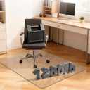 Blvornl Innovative Puzzle Chair Mat for Hardwood Floor, 34"*46.5" Hard Material Chair Mat, Heavy Duty Computer Chair Pad for Rolling Chairs, Desk Floor Rug for Office and Home