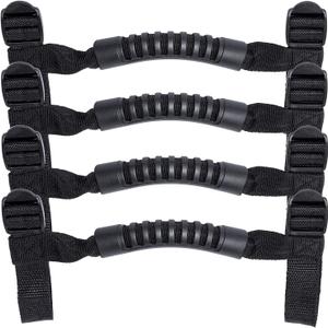 4 x Roll Bar Grab Handles Grip Handle for Jeep Wrangler YJ TJ JK JKU JL JLU Sports Sahara Freedom Rubicon X & Unlimited 1955-2024 2025 (Black)
