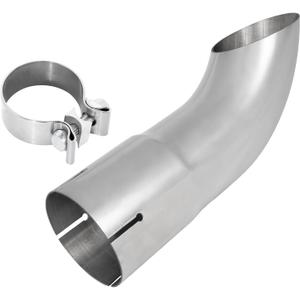 3 Inch Inlet Turn Down Exhaust Tip, Universal Stainless Steel Exhaust Tips with Clamp for 3 Inch OD Tailpipes,10.5 Inch Overall Length (3")
