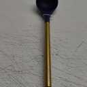 Gold Ladle, Berglander Non-stick Silicone Kitchen Ladle With Titainium Gold Plating handle, Soup Ladle, Cooking Ladle Soup Spoon For Cooking, Dishwasher Safe, Easy to Clean 