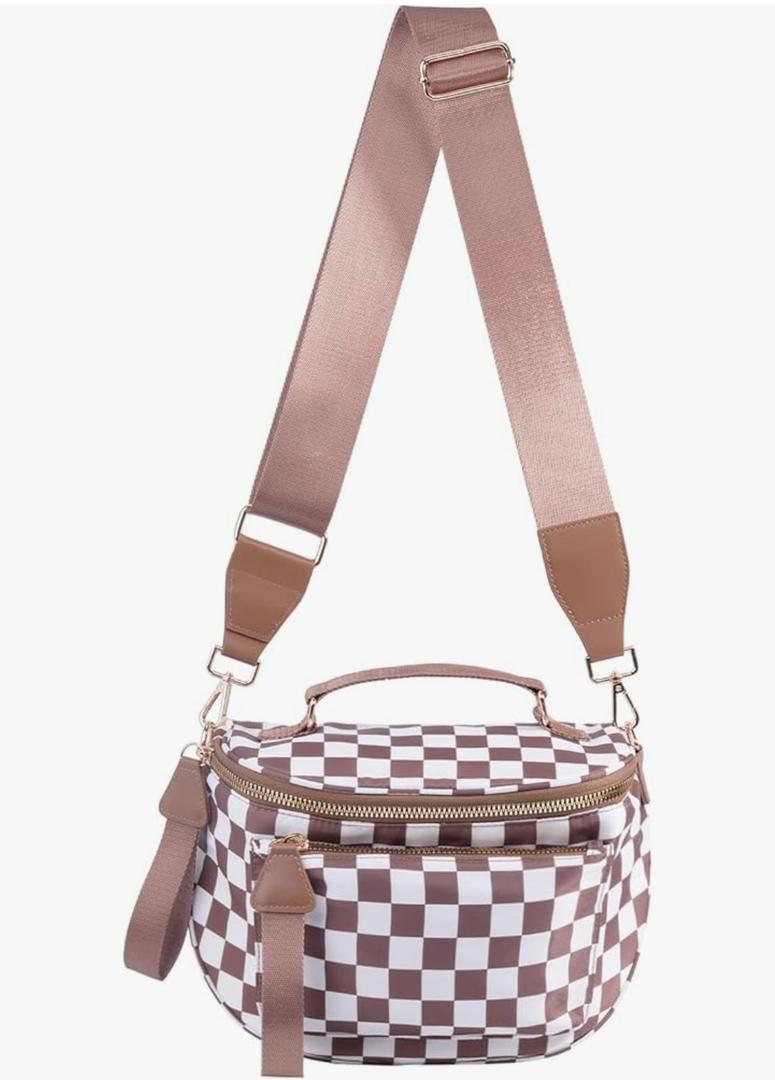 Brand: MEISEY4.64.6 out of 5 stars(84)Checkered Crossbody Bag Bum Bag For Women,Spacious Checkered Purse Fanny Packs,Upgraded Version With Carry Handle
