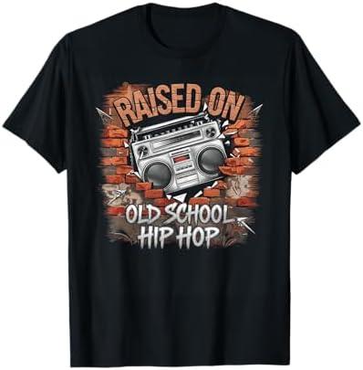 Raised ON Old School Graffiti Rap Hip HOP Tshirt Cassette T-Shirt M