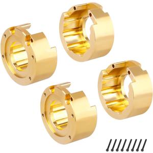 HobbyPark 4pcs Heavy Duty Brass Steering Knuckle Weight Outer Portal Drive Housing Cover Counterweight Block for Traxxas TRX-4 1/10 RC Crawler Car