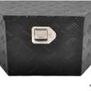 26 Inch Aluminum Trailer Tongue Tool Box 5 Bar Tread Wide Utility ToolBox for Pick Up Truck RV Storage Organizer Tool Box with Lock and Keys - 26"X13.3"X12" Black