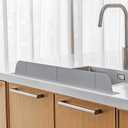 30 inch(75cm) Premium Kitchen Sink Silicone Water Splash Guard SIZE UPGRADE 30" and new package - NO Suction Cups, Ultra Wide 30" - Made in Korea (Ultra Wide Eco Gray)
