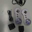 KIWITATA 2 Pack 2.4GHz Wireless Controller for SNES Original Console, Rechargeable Wireless Remote Gamepad Controller for SNES Super Entertainment System Console (Purple button)