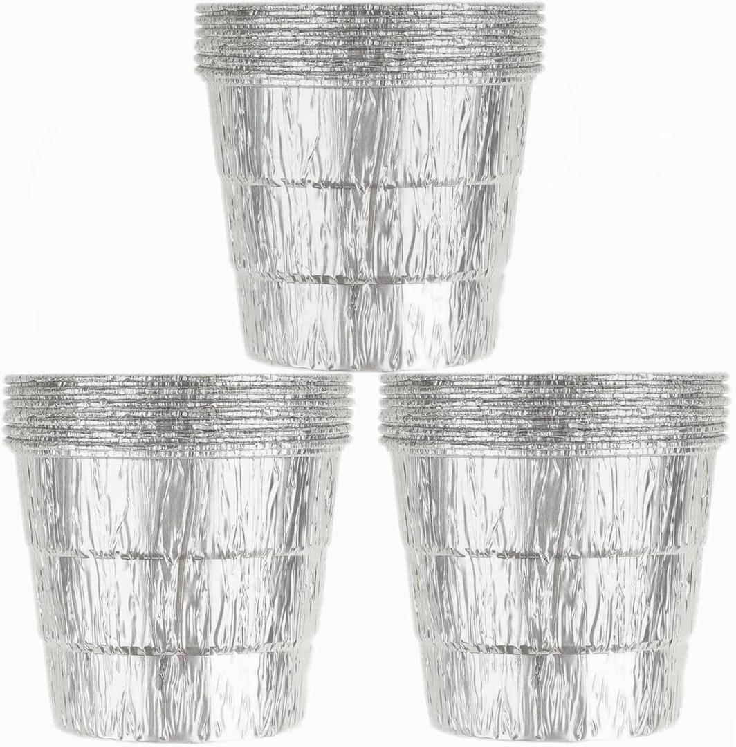 Firsgrill Grease Bucket Liners Replacment Traeger, Z Grill, Green Mountain Pellet Wood Smoker (15, Liners) (Siliver)