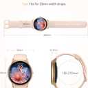 AGPTEK 5ATM Waterproof Smart Watch for Women Men, Ultra-Clear Screen Fitness Tracker with 100+ Sports Modes, Heart Rate Monitor, Pedometer & Sleep Monitor for Android & iOS Phones, Pink