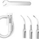 FAIRYLOVE Accessories for KWJ-103 Plaque Remover for Teeth, Charging Cable and Four Removable Heads