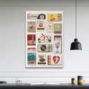 Vintage Matchbook Prints Painting Trendy Coastal Cowgirl Matches Poster Retro Eclectic Matchbox Canvas Wall Art Funky Match Box Aesthetic Room Wall Decor for Bar Cart Unframed 12x16inch