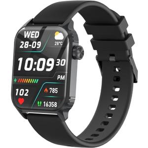 TRAUSI Smartwatch with 1.83 inches Screen, 120 Workout Modes, Bluetooth Call & Alarm Clock, IP67 Waterproof Smart Watch with Heart Rate, Sleep Tracker for Daily Use