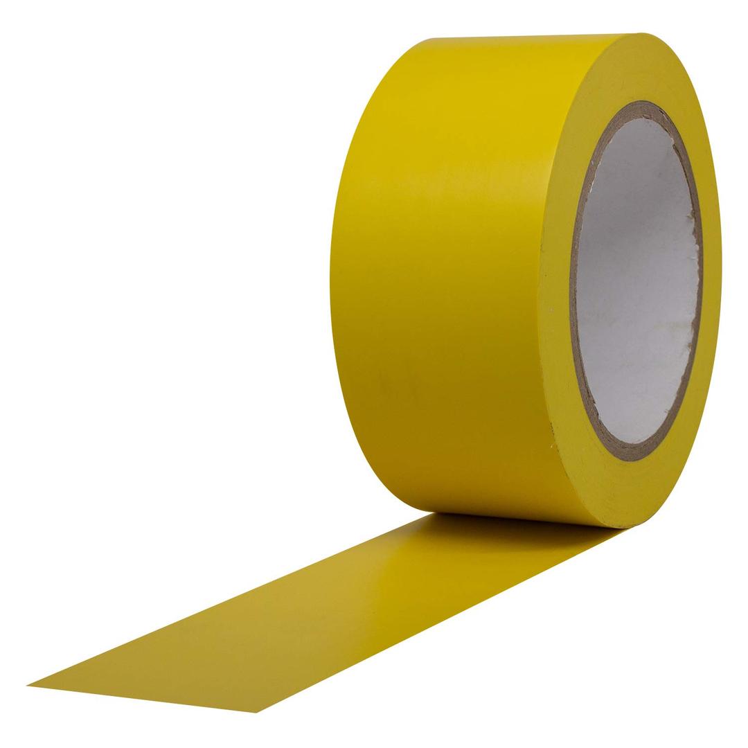 PRO Tapes & Specialties Pro 50 Premium Vinyl Safety Marking and Dance Floor Splicing Tape, 6 mils Thick, 36 yds Length x 2" Width, Yellow (Pack of 1)