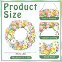 Tulip Wreath for Front Door 12'' Wooden Spring Door Sign,Rustic Floral Spring Front Door Decor for Easter Home Porch Wall Windows