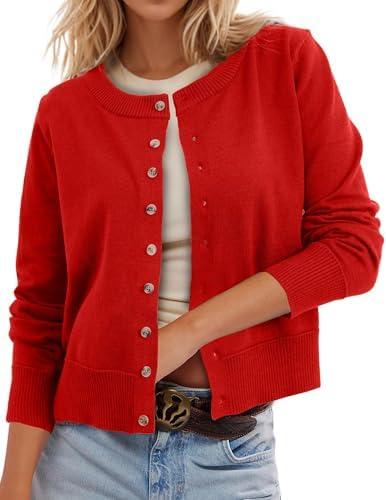 Ziesexy 2026 Spring Leopard Cardigan Womens Button Up Lightweight Sweaters Long Sleeve Cheetah Print Cropped Cardigan Jackets M