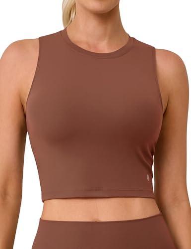 Natural Feelings Nudi Sports Bras for Women Removable Padded Yoga Tank Tops Sleeveless Fitness Workout Crop Tops.M