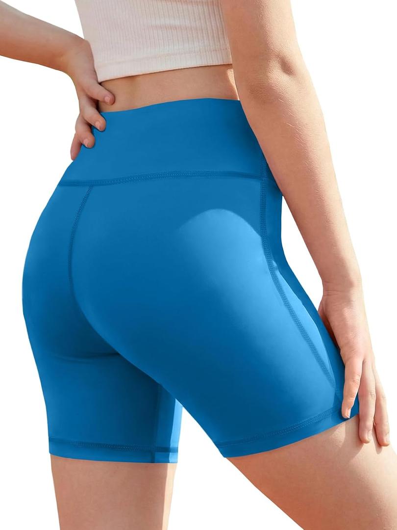 ZDC Girls Athletic Shorts High Waist Biker Dance Yoga Shorts