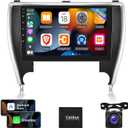 [2G+32G] Car Radio for Toyota Camry 2015 2016 2017, 10.1 inch Android 11 Touch Screen Stereo, Carplay/Android Auto/Mirror Link/1080P/SWC/Bluetooth/WiFi + AHD Backup Camera+MIC