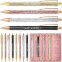 Feifeiya 50 Sets Sweet 16th Birthday Party Favors for Guests, Include Sweet Sixteen Glitter Ballpoint Pens with Thank You Cards, Thank You for Coming to My 16 Years Birthday Party Supplies (Classic)