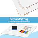 4 x Small White Board, Dry Erase LapBoards 9''x 12'' Mini White Board Double Sided Portable LapBoards for Students Teachers School Supplies (2 Boards with Line)