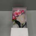 Forlaoers Modern 17" Pink Artificial Orchid Faux Flowers in vase Fake Plant Floral Arrangements Table Centerpieces for Dining Room Home Office Bathroom Decorations Indoor Farmhouse Wedding Decor