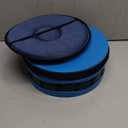 ALEVMOOM Upgraded 19.7" Portable Collapsible Folding Stool Retractable Telescoping Foldable Stool for Adults Heavy Duty Camping Sturdy with Max Load Capacity 1000lbs for Outdoor Fishing Hiking BBQ (XX-Large, Paradiso Blue)