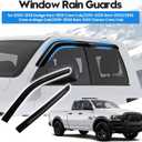 Rain Guards for Dodge Ram 1500 Crew Cab 2009-2018, 2010-2025 Ram 2500 & 3500 Crew & Mega Cab, Out-Channel Side Window Rain Guards for Ram 1500 Classic Crew Cab 2019-2024, 4PCS, Black