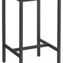 VASAGLE Bar Table, Kitchen Dining Table, High Top Pub Table, Bar Height Cocktail Table for Living Room Party, Sturdy Metal, 23.6 x 23.6 x 41.7 Inches for Narrow Spaces, Rustic Brown and Ink Black