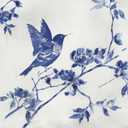 ART.COM Wall Art Print Porcelain Hummingbird by Asia Jensen, 16" x 16"