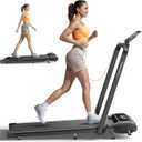 Walking Pad Treadmill with Incline, 2 in 1 Foldable Treadmills for Home Small Office, 300lbs Portable Compact Under Desk Treadmill with App, Remote Control and LED Display
