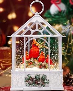 Large Christmas Church Nativity Snow Globe Light up Snowglobe with Music, 9.84" White Christmas Snow Globes for Kids Adults, 6H Timer & Dual Power, Angle Snowglobes Christmas Decorations Indoor (Angel Jesus 89)