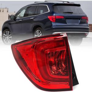 Huray Left Tail Light Assembly for Honda Pilot 2016-2018 Driver Side