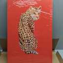 3pcs Framed Cheetah Leopard Bows Lucky 8 Ball Art Poster Aesthetic Girly Room Dopamine Decor Painting Canvas Print Minimalist Preppy Wall Picture For Dorm, Apartment, Modern Home Decoration 16x24 inch