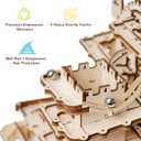ROKR Marble Run 3D Wooden Puzzles Model Building Kits for Adults - Educational Project Brain Teaser, DIY Crafts for Adults & Kids (Fortress)