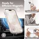 CAPRARO Cute for iPhone 14 Pro Case, Compatible with MagSafe, [Curly Wave Edge] [Full Camera Protection] [14 FT Drop Protection] Magnetic Phone Case for 14 Pro 6.1 Inch, Stone