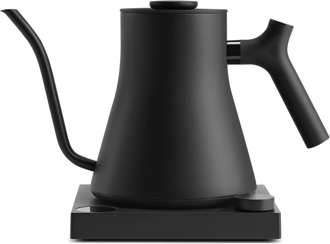 Fellow Stagg EKG Pro Electric Gooseneck Kettle Precise Temperature Control, Quick Heating, Brew Timer, Scheduling, Stainless Steel, Pour-Over Coffee - 0.9L, Matte Black
