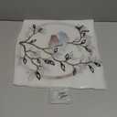 Ferraycle Metal Wall Art Bird on Tree Branch Silhouette Bird Art Decor for Living Room Garden Bedroom Office Home Wall Housewarming Party Decor(Fresh Color)