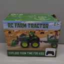 Remote Control Tractor Toy Set with Trailer & Farm Accessories, Light Up Farm Truck Toys for Boys & Girls 3, 4, 5, 6, 7 Year Old, 2.4 Ghz RC Tractor Toys, Ideal Christmas, Birthday Gifts for Kids