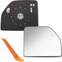 Upper Passenger Side Mirror Compatible with Ford F150 2015-2020, F250 2017-2022, F350 2017-2019, Right Side Mirrors Replacement Glass with Blind Spot, Power Heated