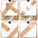 Dressy Rose Gold iWatch Bands for Women - Compatible with Apple Watch Series 10-1/SE/Ultra, Fits 38mm 40mm 41mm 42mm 44mm 46mm - Luxury Designer Bracelet, Elegant Stylish Strap