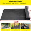 Driveway Fabric - 5x500 ft Heavy Duty 4OZ French Drain Fabric for Erosion Control & Landscape Weed Barrier