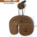Ringsun Leather Archery Finger Tabs,Handmade Archery Finger Guard for Shooting Practice Gear, Recurve Bow Fingers Tab