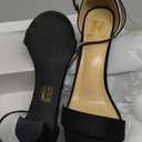 Women Open Toe Low Chunky Short Heels Ankle Strap Block Heel Sandals Party Dress Wedding Pump Shoes (10, Black)