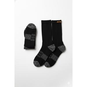Upgrade your athletic gear with these high-performance crew socks, engineered for durability and ultimate foot support, 2 Pairs Set