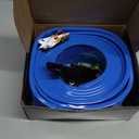 15 Ft Flexible Race Car Track for Kids, Double-Sided Racetrack for 1:64 Diecast Cars Toys, Rolls Up Portable Race Tracks with 4 Car & Suction Cups, Birthday Gifts for Boys Girls Ages 3-5 5-7, Blue