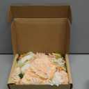 Floroom Mini Artificial Flower Heads Apricot Peach & Soft Cream Fake Peony Daisy Rose Multicolor Small Faux Silk Flower Heads for Cake Craft Garland Wedding Party Graduation Cap DIY Home Decoration